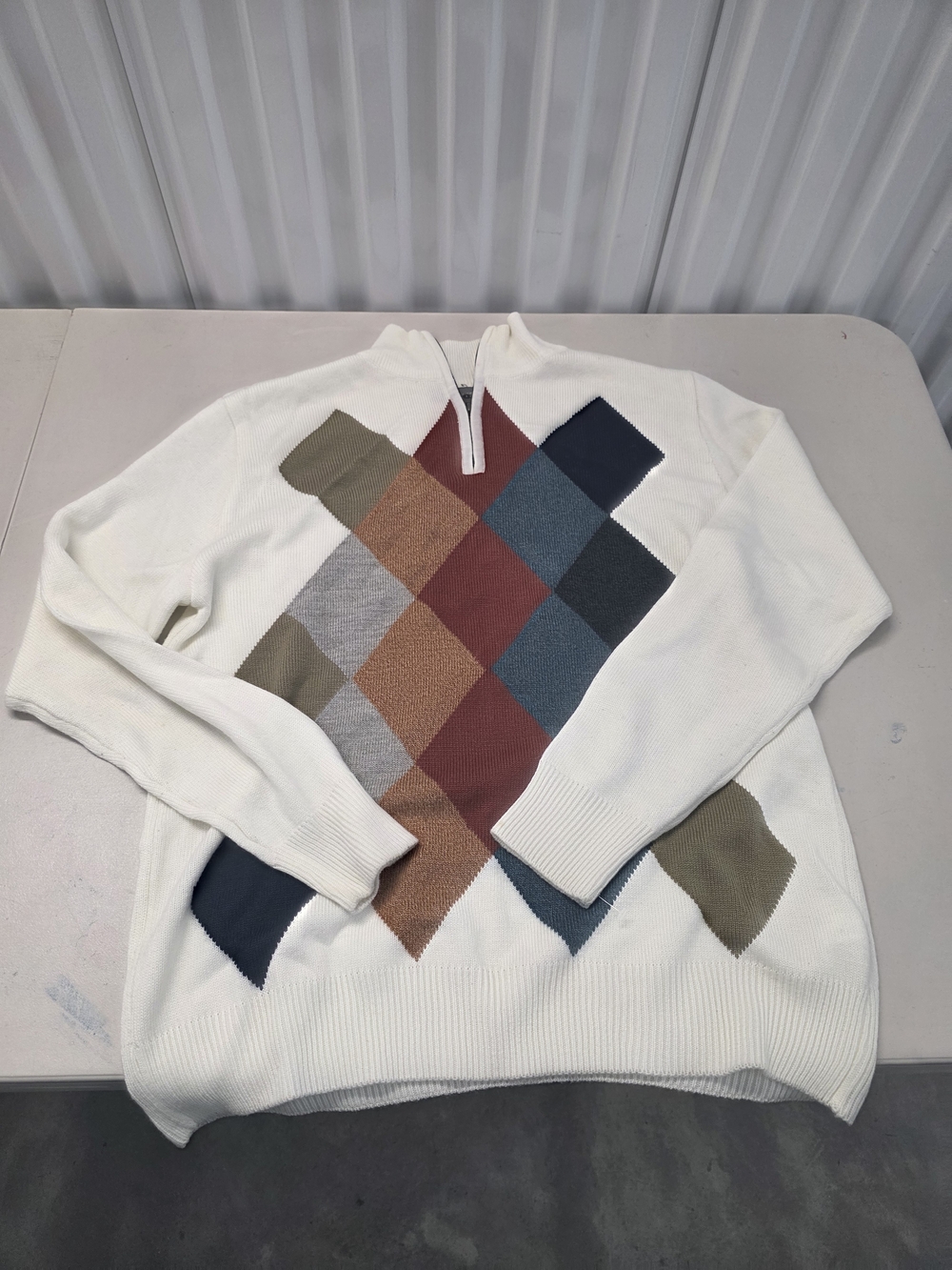 Andrew Fezza Quarter Zip Sweater Men's Size Large